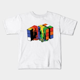 melting rubiks cube Kids T-Shirt